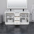 Wyndham Strada 66 Inch Double Bathroom Vanity in White, Giotto Quartz Countertop, Undermount Square Sink (3-Hole), Brushed Nickel Trim - WCF414166DWHGTUS3MXX