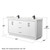 Wyndham Icon 72 Inch Double Bathroom Vanity in White, White Quartz Countertop, Undermount Square Sinks (1-Hole), Matte Black Trim - WCF111172DWBWQUNSMXX