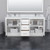 Wyndham Icon 72 Inch Double Bathroom Vanity in White, Giotto Quartz Countertop, Undermount Square Sinks (1-Hole), Satin Bronze Trim - WCF111172DWZGTUNSMXX