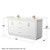 Wyndham Icon 72 Inch Double Bathroom Vanity in White, White Quartz Countertop, Undermount Square Sinks (1-Hole), Satin Bronze Trim - WCF111172DWZWQUNSMXX