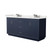 Wyndham Icon 72 Inch Double Bathroom Vanity in Dark Blue, White Quartz Countertop, Undermount Square Sinks (3-Hole), Brushed Nickel Trim - WCF111172DBNWQUS3MXX