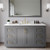 Wyndham Miranda 60 Inch Single Bathroom Vanity in Dark Gray, White Quartz Countertop, Undermount Square Sink (3-Hole), Brushed Gold Trim, 58 Inch Mirror - WCF292960SGGWQUS3M58