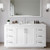 Wyndham Miranda 60 Inch Single Bathroom Vanity in White, White Quartz Countertop, Undermount Square Sink (3-Hole), Brushed Nickel Trim, 58 Inch Mirror - WCF292960SWHWQUS3M58