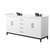 Wyndham Amici 72 Inch Double Bathroom Vanity in White, Giotto Quartz Countertop, Undermount Square Sinks (3-Hole), Matte Black Trim - WCH818172DWBGTUS3MXX Wyndham Amici 72 Inch Double Bathroom Vanity in White, Giotto Quartz Countertop, Undermount Square Sinks (3-Hole), Matte Black Trim - WCH818172DWBGTUS3MXX