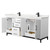 Wyndham Amici 72 Inch Double Bathroom Vanity in White, White Quartz Countertop, Undermount Square Sinks (1-Hole), Matte Black Trim - WCH818172DWBWQUNSMXX Wyndham Amici 72 Inch Double Bathroom Vanity in White, White Quartz Countertop, Undermount Square Sinks (1-Hole), Matte Black Trim - WCH818172DWBWQUNSMXX