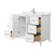 Wyndham Elan 48 Inch Single Bathroom Vanity in White, White Carrara Marble Countertop, Undermount Square Sink, Brushed Nickel Trim - WCH717148SWHCMUNSMXX Wyndham Elan 48 Inch Single Bathroom Vanity in White, White Carrara Marble Countertop, Undermount Square Sink, Brushed Nickel Trim - WCH717148SWHCMUNSMXX