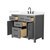 Wyndham Beckett 42 Inch Single Bathroom Vanity in Dark Gray, White Quartz Countertop, Undermount Square Sink (3-Hole), Matte Black Trim - WCG242442SGBWQUS3MXX