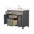 Wyndham Beckett 42 Inch Single Bathroom Vanity in Dark Gray, White Quartz Countertop, Undermount Square Sink (3-Hole), Brushed Gold Trim - WCG242442SGGWQUS3MXX Wyndham Beckett 42 Inch Single Bathroom Vanity in Dark Gray, White Quartz Countertop, Undermount Square Sink (3-Hole), Brushed Gold Trim - WCG242442SGGWQUS3MXX