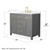 Wyndham Beckett 42 Inch Single Bathroom Vanity in Dark Gray, White Quartz Countertop, Undermount Square Sink (3-Hole), Brushed Gold Trim - WCG242442SGGWQUS3MXX Wyndham Beckett 42 Inch Single Bathroom Vanity in Dark Gray, White Quartz Countertop, Undermount Square Sink (3-Hole), Brushed Gold Trim - WCG242442SGGWQUS3MXX