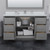 Wyndham Strada 60 Inch Single Bathroom Vanity in Dark Gray, No Countertop, No Sink, Satin Bronze Trim - WCF414160SGZCXSXXMXX