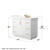 Wyndham Icon 42 Inch Single Bathroom Vanity in White, Giotto Quartz Countertop, Undermount Square Sink (3-Hole), Satin Bronze Trim - WCF111142SWZGTUS3MXX