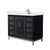 Wyndham Marlena 42 Inch Single Bathroom Vanity in Black, White Quartz Countertop, Undermount Square Sink (1-Hole), Brushed Nickel Trim - WCH515142SBKWQUNSMXX