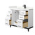 Wyndham Amici 42 Inch Single Bathroom Vanity in White, Giotto Quartz Countertop, Undermount Square Sink (1-Hole), Matte Black Trim - WCH818142SWBGTUNSMXX
