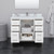 Wyndham Amici 42 Inch Single Bathroom Vanity in White, Giotto Quartz Countertop, Undermount Square Sink (3-Hole), Satin Bronze Trim - WCH818142SWZGTUS3MXX