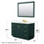 Wyndham Miranda 48 Inch Single Bathroom Vanity in Green, Giotto Quartz Countertop, Undermount Square Sink (3-Hole), Brushed Gold Trim, 46 Inch Mirror - WCF292948SGDGTUS3M46 Wyndham Miranda 48 Inch Single Bathroom Vanity in Green, Giotto Quartz Countertop, Undermount Square Sink (3-Hole), Brushed Gold Trim, 46 Inch Mirror - WCF292948SGDGTUS3M46