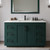 Wyndham Miranda 54 Inch Single Bathroom Vanity in Green, Giotto Quartz Countertop, Undermount Square Sink (1-Hole), Matte Black Trim - WCF292954SGKGTUNSMXX