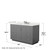 Wyndham Miranda 54 Inch Single Bathroom Vanity in Dark Gray, White Quartz Countertop, Undermount Square Sink (3-Hole), Brushed Nickel Trim - WCF292954SKGWQUS3MXX