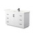 Wyndham Miranda 54 Inch Single Bathroom Vanity in White, Giotto Quartz Countertop, Undermount Square Sink (1-Hole), Matte Black Trim - WCF292954SWBGTUNSMXX Wyndham Miranda 54 Inch Single Bathroom Vanity in White, Giotto Quartz Countertop, Undermount Square Sink (1-Hole), Matte Black Trim - WCF292954SWBGTUNSMXX
