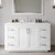 Wyndham Miranda 54 Inch Single Bathroom Vanity in White, White Quartz Countertop, Undermount Square Sink (3-Hole), Brushed Nickel Trim - WCF292954SWHWQUS3MXX