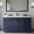 Wyndham Miranda 60 Inch Single Bathroom Vanity in Dark Blue, Giotto Quartz Countertop, Undermount Square Sink (1-Hole), Matte Black Trim - WCF292960SBBGTUNSMXX Wyndham Miranda 60 Inch Single Bathroom Vanity in Dark Blue, Giotto Quartz Countertop, Undermount Square Sink (1-Hole), Matte Black Trim - WCF292960SBBGTUNSMXX