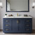 Wyndham Miranda 60 Inch Single Bathroom Vanity in Dark Blue, Giotto Quartz Countertop, Undermount Square Sink (1-Hole), Brushed Gold Trim - WCF292960SBLGTUNSMXX Wyndham Miranda 60 Inch Single Bathroom Vanity in Dark Blue, Giotto Quartz Countertop, Undermount Square Sink (1-Hole), Brushed Gold Trim - WCF292960SBLGTUNSMXX