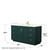 Wyndham Miranda 60 Inch Single Bathroom Vanity in Green, Giotto Quartz Countertop, Undermount Square Sink (1-Hole), Brushed Gold Trim - WCF292960SGDGTUNSMXX