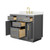 Wyndham Beckett 42 Inch Single Bathroom Vanity with Toe Kick in Dark Gray, Giotto Quartz Countertop, Undermount Square Sink (3-Hole), Brushed Gold Trim - WCG262642SGGGTUS3MXX