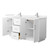 Wyndham Elan 66 Inch Double Bathroom Vanity with Toe Kick in White, Carrara Cultured Marble Countertop, Undermount Square Sinks, Brushed Nickel Trim - WCH747466DWHCCUNSMXX