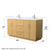Wyndham Elan 66 Inch Double Bathroom Vanity with Toe Kick in Light Oak, White Cultured Marble Countertop, Undermount Square Sinks, Brushed Nickel Trim - WCH747466DIOWCUNSMXX Wyndham Elan 66 Inch Double Bathroom Vanity with Toe Kick in Light Oak, White Cultured Marble Countertop, Undermount Square Sinks, Brushed Nickel Trim - WCH747466DIOWCUNSMXX