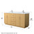 Wyndham Elan 72 Inch Double Bathroom Vanity with Toe Kick in Light Oak, White Carrara Marble Countertop, Undermount Square Sinks, Brushed Nickel Trim - WCH747472DIOCMUNSMXX Wyndham Elan 72 Inch Double Bathroom Vanity with Toe Kick in Light Oak, White Carrara Marble Countertop, Undermount Square Sinks, Brushed Nickel Trim - WCH747472DIOCMUNSMXX