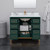 Wyndham Marlena 42 Inch Single Bathroom Vanity in Green, White Carrara Marble Countertop, Undermount Square Sink, Satin Bronze Trim - WCH515142SGSCMUNSMXX