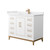 Wyndham Marlena 42 Inch Single Bathroom Vanity in White, White Cultured Marble Countertop, Undermount Square Sink, Satin Bronze Trim - WCH515142SWZWCUNSMXX
