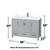 Wyndham Sheffield 48 Inch Single Bathroom Vanity in Gray, White Quartz Countertop, Undermount Square Sink, 24 Inch Mirror - WCS141448SGYWQUNSM24