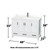 Wyndham Sheffield 48 Inch Single Bathroom Vanity in White, White Quartz Countertop, Undermount Square Sink, 24 Inch Mirror - WCS141448SWHWQUNSM24