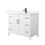 Wyndham Elan 42 Inch Single Bathroom Vanity in White, White Quartz Countertop, Undermount Square Sink (1-Hole), Matte Black Trim - WCH717142SWBWQUNSMXX Wyndham Elan 42 Inch Single Bathroom Vanity in White, White Quartz Countertop, Undermount Square Sink (1-Hole), Matte Black Trim - WCH717142SWBWQUNSMXX
