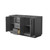 Wyndham Strada 60 Inch Double Bathroom Vanity in Dark Gray, No Countertop, No Sink, Matte Black Trim - WCF414160DGBCXSXXMXX