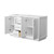 Wyndham Strada 60 Inch Double Bathroom Vanity in White, No Countertop, No Sink, Brushed Nickel Trim - WCF414160DWHCXSXXMXX