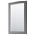 Wyndham Icon 30 Inch Single Bathroom Vanity in Dark Gray, White Quartz Countertop, Undermount Square Sink (1-Hole), Brushed Nickel Trim, 24 Inch Mirror - WCF111130SKGWQUNSM24