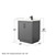 Wyndham Icon 30 Inch Single Bathroom Vanity in Dark Gray, Giotto Quartz Countertop, Undermount Square Sink (1-Hole), Matte Black Trim, 24 Inch Mirror - WCF111130SGBGTUNSM24