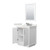 Wyndham Icon 30 Inch Single Bathroom Vanity in White, White Quartz Countertop, Undermount Square Sink (3-Hole), Brushed Nickel Trim, 24 Inch Mirror - WCF111130SWHWQUS3M24