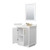 Wyndham Icon 30 Inch Single Bathroom Vanity in White, White Quartz Countertop, Undermount Square Sink (3-Hole), Satin Bronze Trim, 24 Inch Mirror - WCF111130SWZWQUS3M24
