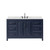 Wyndham Daria 60 Inch Single Bathroom Vanity in Dark Blue, Giotto Quartz Countertop, Undermount Square Sink (3-Hole), Matte Black Trim - WCV252560SBBGTUS3MXX Wyndham Daria 60 Inch Single Bathroom Vanity in Dark Blue, Giotto Quartz Countertop, Undermount Square Sink (3-Hole), Matte Black Trim - WCV252560SBBGTUS3MXX