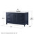 Wyndham Daria 60 Inch Single Bathroom Vanity in Dark Blue, White Quartz Countertop, Undermount Square Sink (3-Hole), Matte Black Trim - WCV252560SBBWQUS3MXX