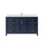 Wyndham Daria 60 Inch Single Bathroom Vanity in Dark Blue, Giotto Quartz Countertop, Undermount Square Sink (1-Hole), Brushed Gold Trim - WCV252560SBLGTUNSMXX