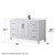 Wyndham Daria 60 Inch Single Bathroom Vanity in White, White Quartz Countertop, Undermount Square Sink (1-Hole), Matte Black Trim - WCV252560SWBWQUNSMXX