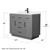 Wyndham Beckett 42 Inch Single Bathroom Vanity with Toe Kick in Dark Gray, Carrara Cultured Marble Countertop, Undermount Square Sink, Matte Black Trim - WCG262642SGBCCUNSMXX