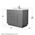 Wyndham Beckett 42 Inch Single Bathroom Vanity with Toe Kick in Dark Gray, White Cultured Marble Countertop, Undermount Square Sink, Brushed Nickel Trim - WCG262642SKGWCUNSMXX