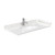 Wyndham Beckett 42 Inch Single Bathroom Vanity with Toe Kick in White, Carrara Cultured Marble Countertop, Undermount Square Sink, Brushed Gold Trim - WCG262642SWGCCUNSMXX