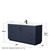 Wyndham Miranda 66 Inch Single Bathroom Vanity in Dark Blue, Giotto Quartz Countertop, Undermount Square Sink (1-Hole), Matte Black Trim, 58 Inch Mirror - WCF292966SBBGTUNSM58