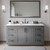 Wyndham Miranda 66 Inch Single Bathroom Vanity in Dark Gray, White Quartz Countertop, Undermount Square Sink (3-Hole), Matte Black Trim, 58 Inch Mirror - WCF292966SGBWQUS3M58